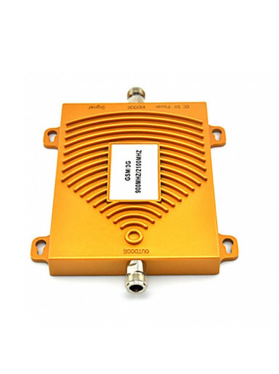 GSM 900Mhz + 3G W-CDMA 2100MHz Dual Band Mini Signal Booster , 2G 3G GSM Mobile Phone Signal Booster With Antenna