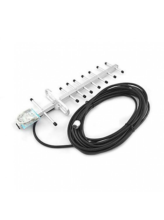 LCD Display GSM980 GSM 900MHz Mobile Phone Signal Booster , GSM Signal Booster + Yagi Antenna with 10M Cable