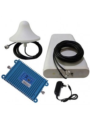 Intelligence LCD Display Dual Band GSM/DCS 900/1800MHz Mobile Phone Signal Booster Amplifier + Antenna Kit