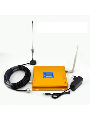 GSM 900mhz 3G W-CDMA 2100mhz Signal Booster Mobile Phone Signal Repeater LCD Display / Dual Band 