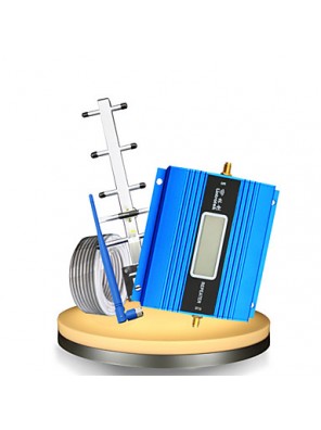 GSM Signal Repeater 900MHz Mini GSM Signal Booster LCD Mobile Phone GSM900 Yagi Antenna Amplifier Set 