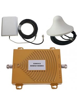 GSM/DCS 900/1800MHz Dual Band Mobile Phone Signal BoosterAmplifier Antenna Kit 