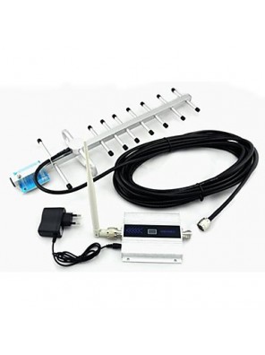LCD Display Mini CDMA 800MHz Mobile Phone Signal Booster , 850MHz Signal Repeater + Yagi Antenna with 10m Cable 