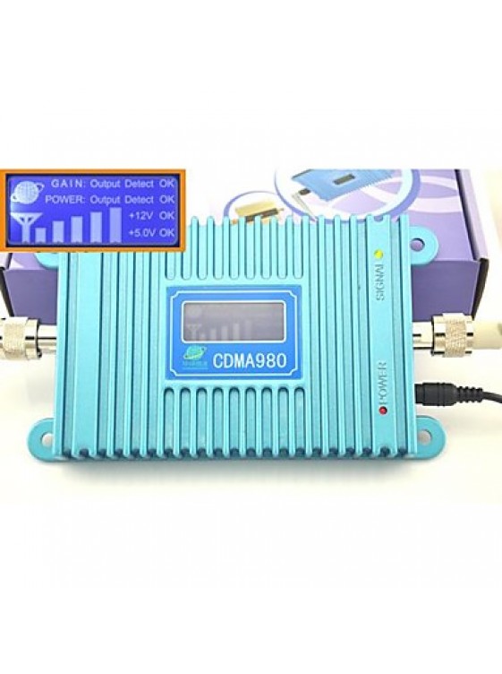 LCD Display CDMA 850Mhz Mobile Phone CDMA980 Signal Booster ,Signal Booster + Indoor Antenna + Sucker Antenna with 10m Cable 