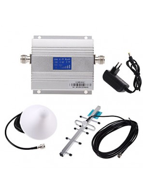 New LCD GSM 900MHz Cell Phone Signal Booster Amplifier + Antenna Kit 