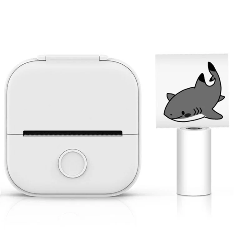 Mini Thermal Printer Bluetooth Home Label Printing Device - White 