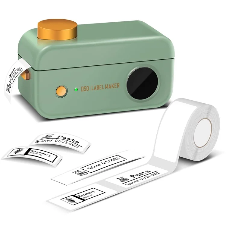 Wireless Label Maker Machine 180DPI Mini Pocket Thermal Label Printer - Green 