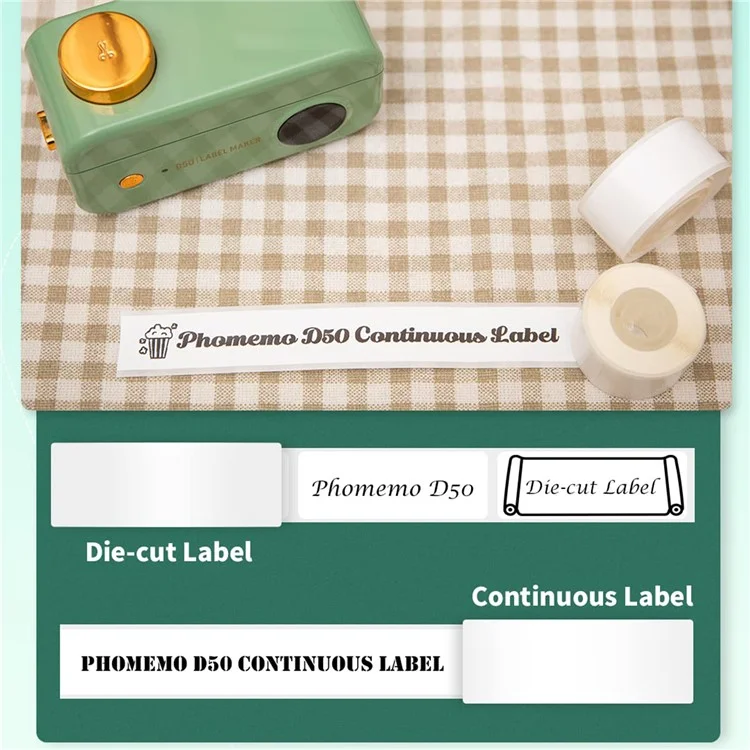 Wireless Label Maker Machine 180DPI Mini Pocket Thermal Label Printer - Green