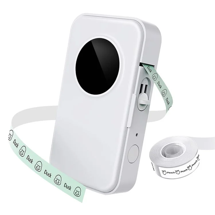 Label Maker 203DPI Barcode Labeling Machine Wireless Bluetooth Thermal Mini Printer - White