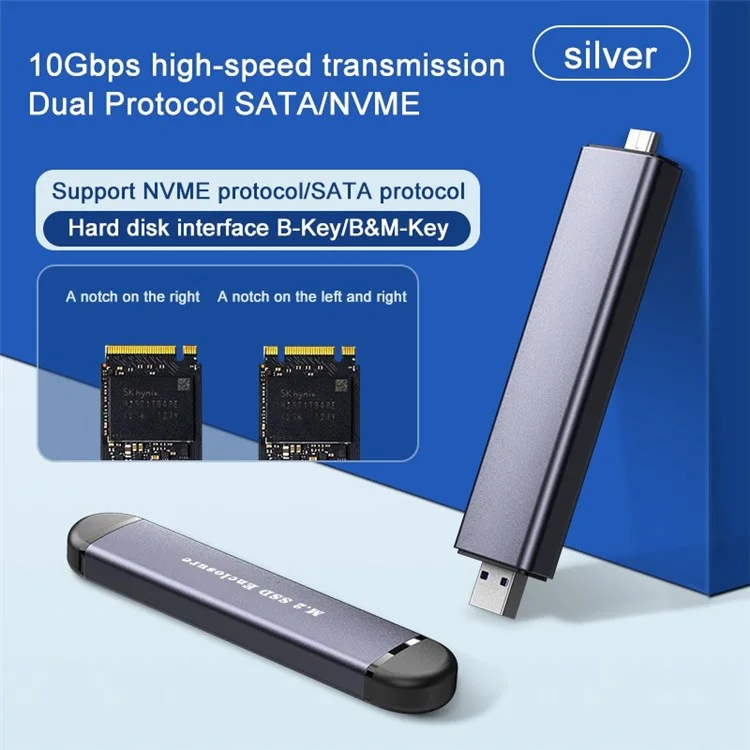 U2-002 Plug and Play M.2 SSD Nvme Wide Compatibility External Hard Drive HUB
