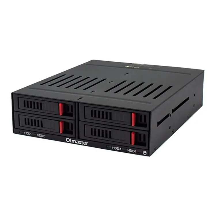 Four-Tray Hard Disk Drive Enclosure Chassis HDD Enclosure Multi-Disk SATA Internal Hard Drive Case Support 2.5-inch SATA I / II / III HDD / Hard Disk / SSD 