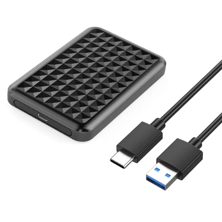 YC-TS6 Hard Drive Enclosure for 2.5-inch SATA SSD Hard Drive Case with USB to Type-C 3.1 Cable