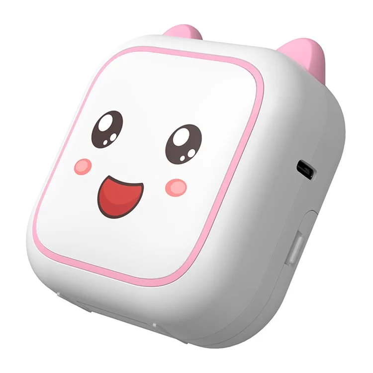 M6 Mini Sticker Printer Bluetooth Thermal Printer with 5 Rolls Paper + 5 Rolls Sticker + 3 Rolls Color Paper - Pink