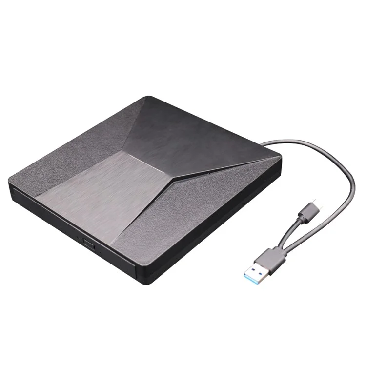 XD007-B Brushed External Drive DVD-ROM [Type-C & USB Ports Cables] for Notebook / PC / Macbook