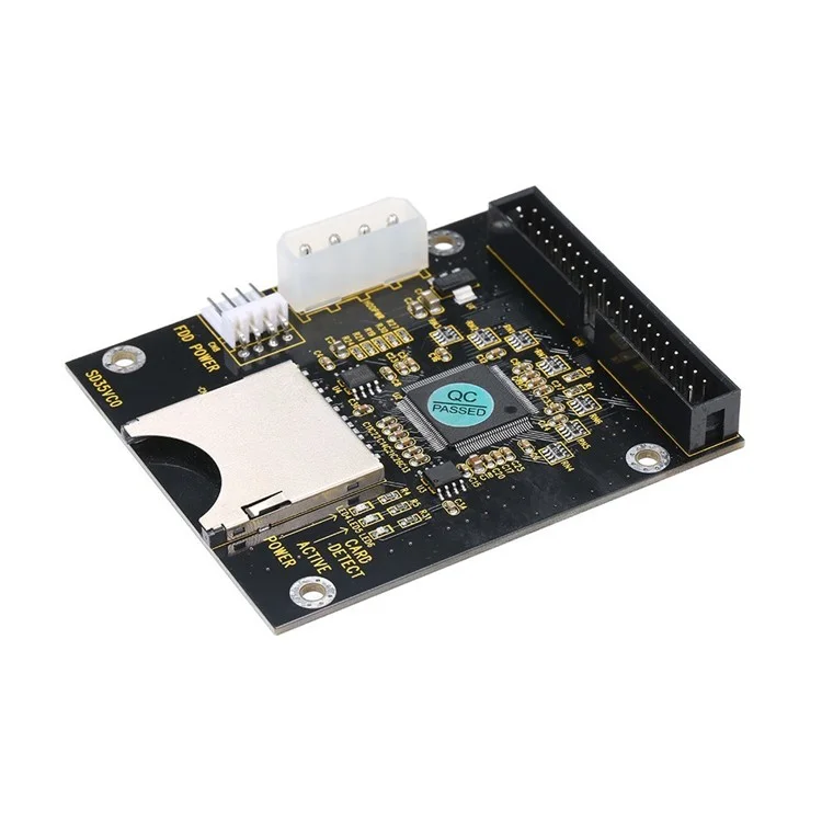 5V SD Memory Card to IDE 3.5in 40 Pin Disk Driver Converter Board Riser Card SD to ATA IDE Adapter Support Up to 128GB SDXD Card 